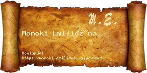 Monoki Emiliána névjegykártya
